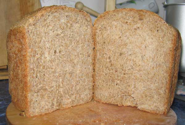 Хлеб пшеничный с отрубями (хлебопечка)